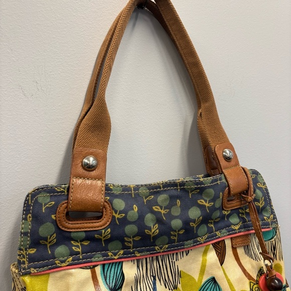 Fossil Keyper Coated Canvas Tote Bag Purse - Picture 3 of 16